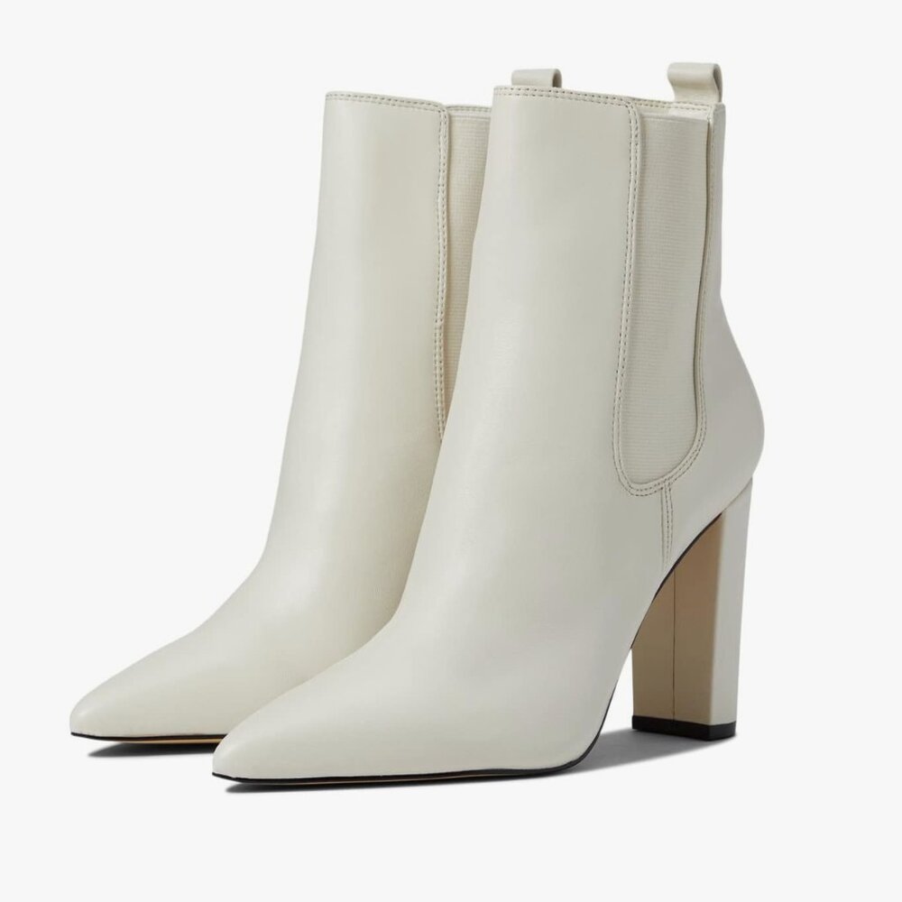 Marc Fisher LTD, Ivory, Garliss Pointed Toe Bootie